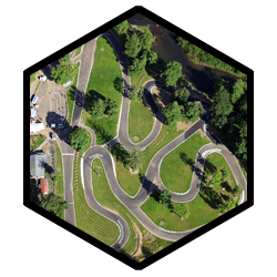 drone view above track
